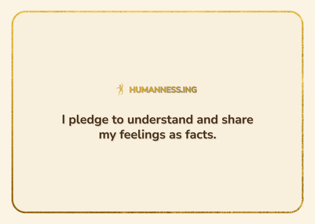Download a pledge to share your feelings as facts