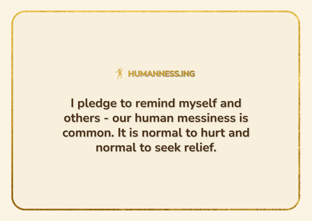 Download a pledge to remind you its normal to hurt