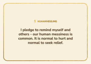 Download a pledge to remind you its normal to hurt